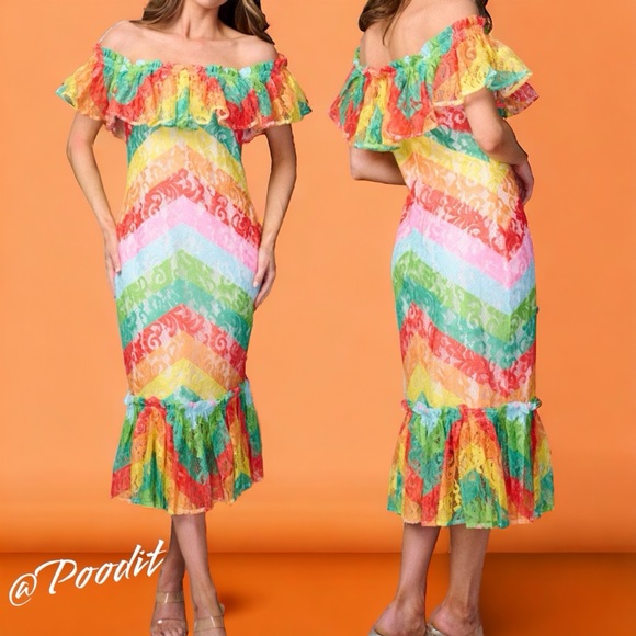 L’ATISTE festive body con midi dress S M L - Picture 2 of 5